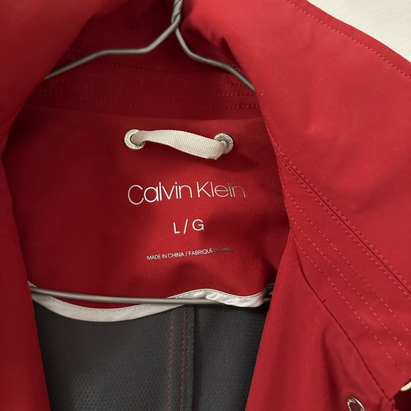Spring/fall Rain coat red wine color CK never used - Picture 5 of 5